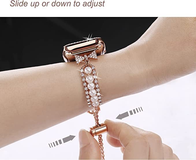 Pearl Bracelet Smart Watch Band – Elegant Wristband Replacement by Creative Vault Marketplace