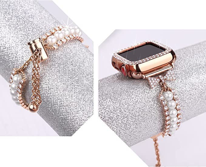 Pearl Bracelet Smart Watch Band – Elegant Wristband Replacement by Creative Vault Marketplace