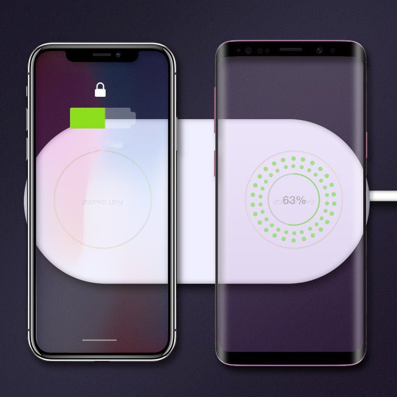 Mobile Phone Dual-charge Wireless Charger Supports Fast Charging Of Two Mobile Phones Wireless Charger by Creative Vault Marketplace