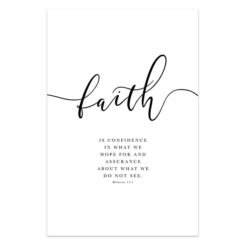Inspirational Faith Hope Love Wall Art - Beautiful Nordic Style Canvas Prints for Your Home by Creative Vault Marketplace