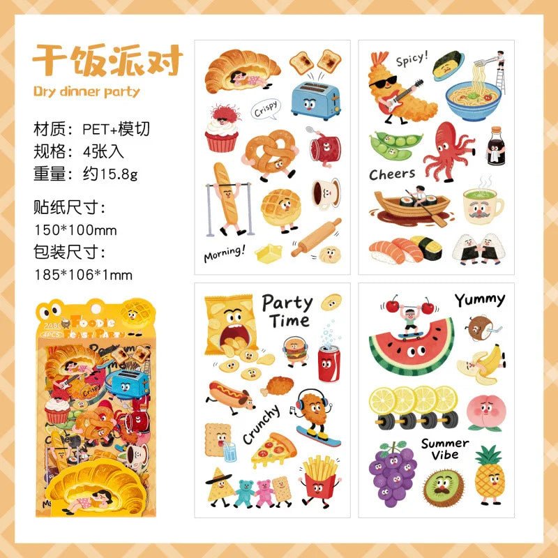 Yuezhen Cultural and Creative Daily Funny PET Journal Stickers Cute Journal Materials Children's Stickers Small Gift by Creative Vault Marketplace
