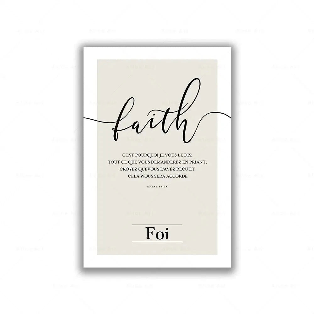 Inspiring Faith Hope Love Wall Art - Enchanting Canvas Print for Your Living Room by Creative Vault Marketplace