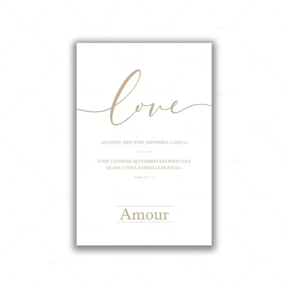 Inspiring Faith Hope Love Wall Art - Enchanting Canvas Print for Your Living Room by Creative Vault Marketplace