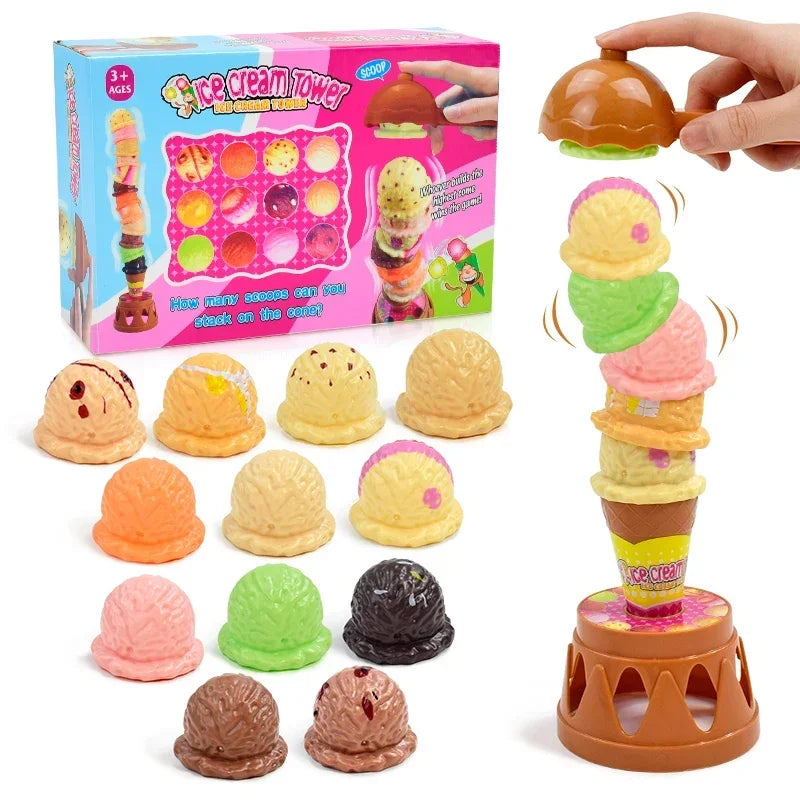 Children's Ice Cream Folding Play Home Toys Hand eye Coordination Parent Child Interactive Desktop Early Education Puzzle Toys by Creative Vault Marketplace