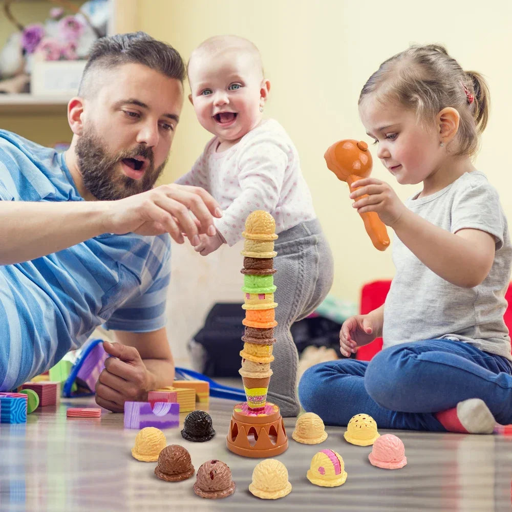 Children's Ice Cream Folding Play Home Toys Hand eye Coordination Parent Child Interactive Desktop Early Education Puzzle Toys by Creative Vault Marketplace