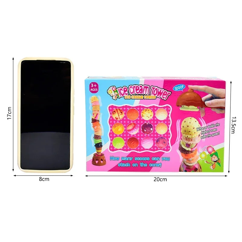 Children's Ice Cream Folding Play Home Toys Hand eye Coordination Parent Child Interactive Desktop Early Education Puzzle Toys by Creative Vault Marketplace
