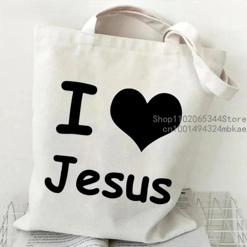 Faith Printed Heart Tote Bag: Stylish Canvas Shoulder Bag for Everyday Inspiration by Creative Vault Marketplace