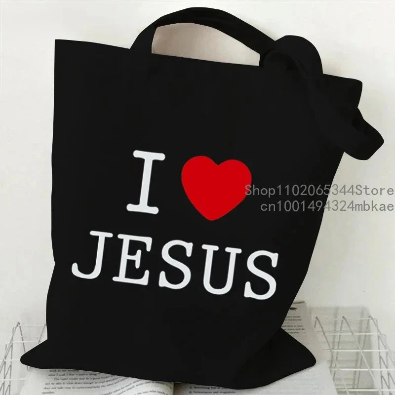 Faith Printed Heart Tote Bag: Stylish Canvas Shoulder Bag for Everyday Inspiration by Creative Vault Marketplace