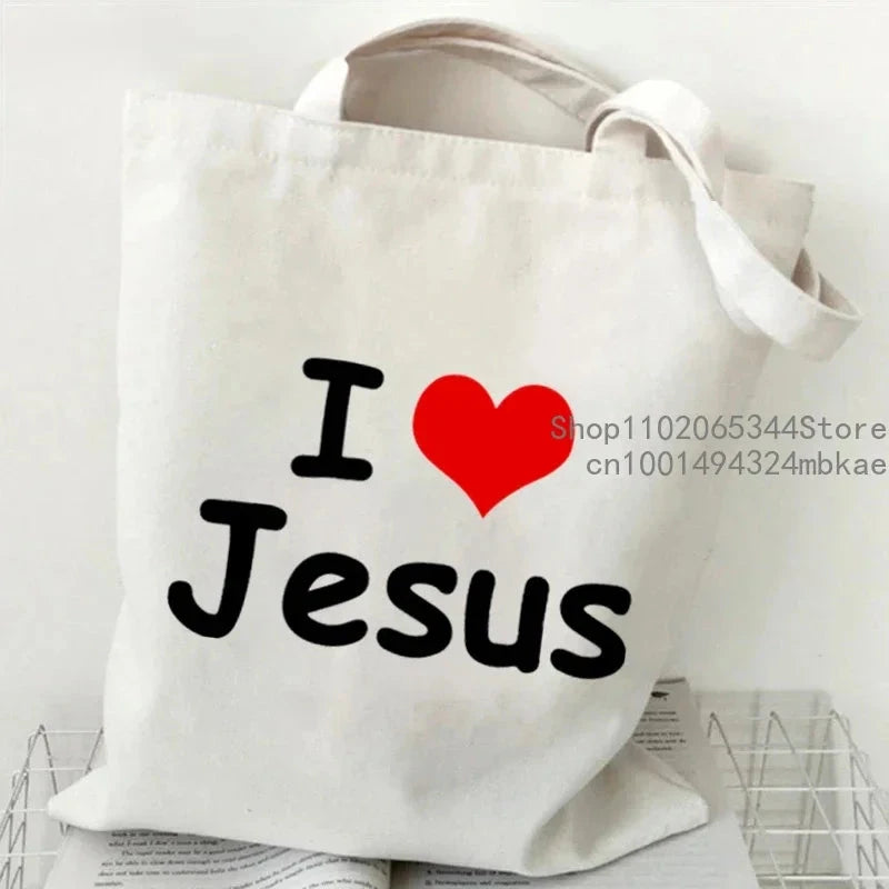 Faith Printed Heart Tote Bag: Stylish Canvas Shoulder Bag for Everyday Inspiration by Creative Vault Marketplace