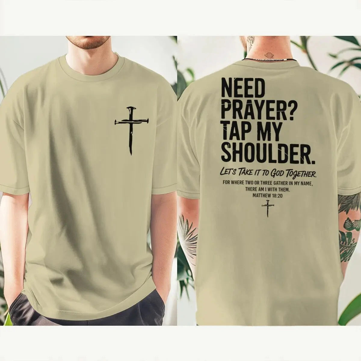 Need Prayer? Christian Faith T-Shirt – Vintage Jesus Streetwear for Men & Women by Creative Vault Marketplace