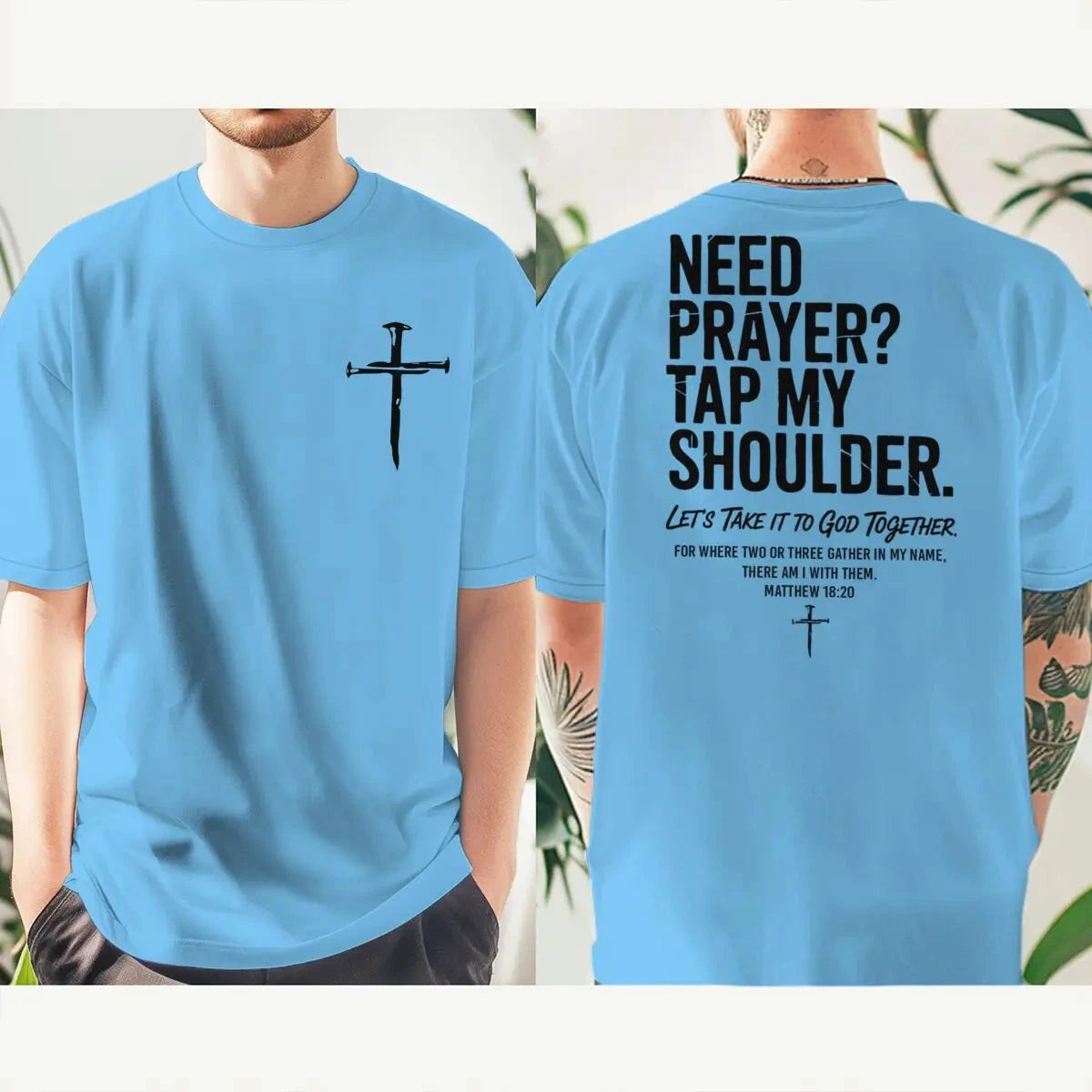 Need Prayer? Christian Faith T-Shirt – Vintage Jesus Streetwear for Men & Women by Creative Vault Marketplace