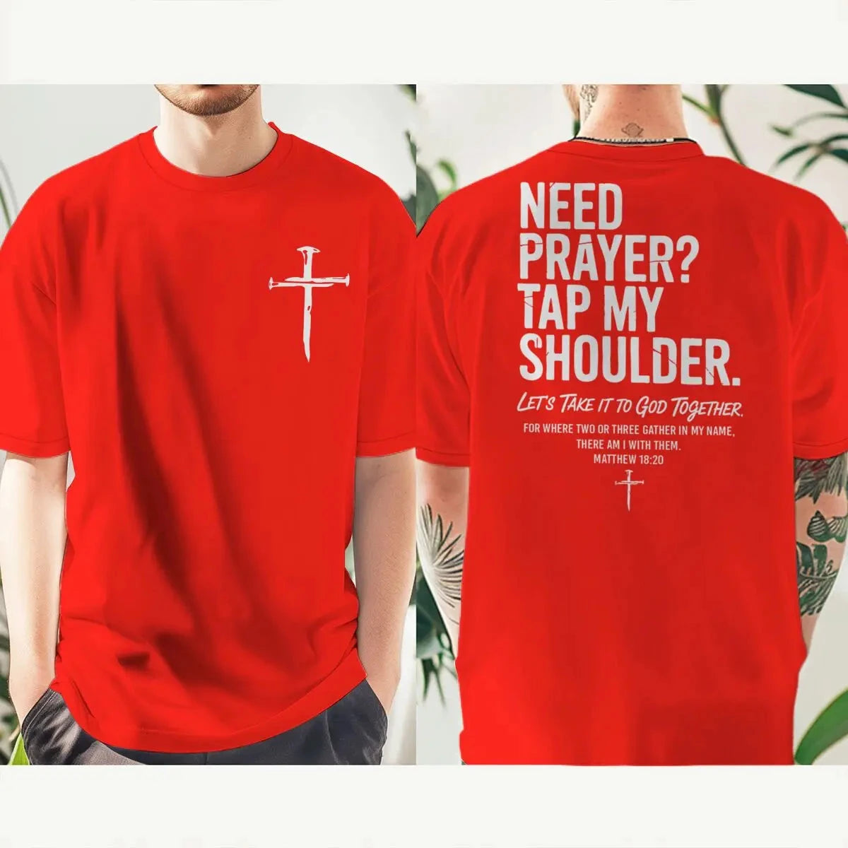 Need Prayer? Christian Faith T-Shirt – Vintage Jesus Streetwear for Men & Women by Creative Vault Marketplace