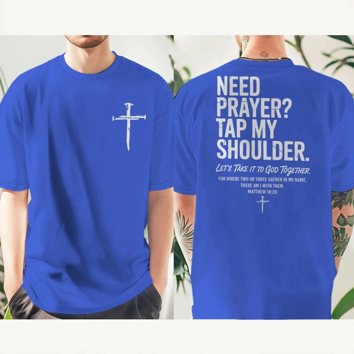 Need Prayer? Christian Faith T-Shirt – Vintage Jesus Streetwear for Men & Women by Creative Vault Marketplace