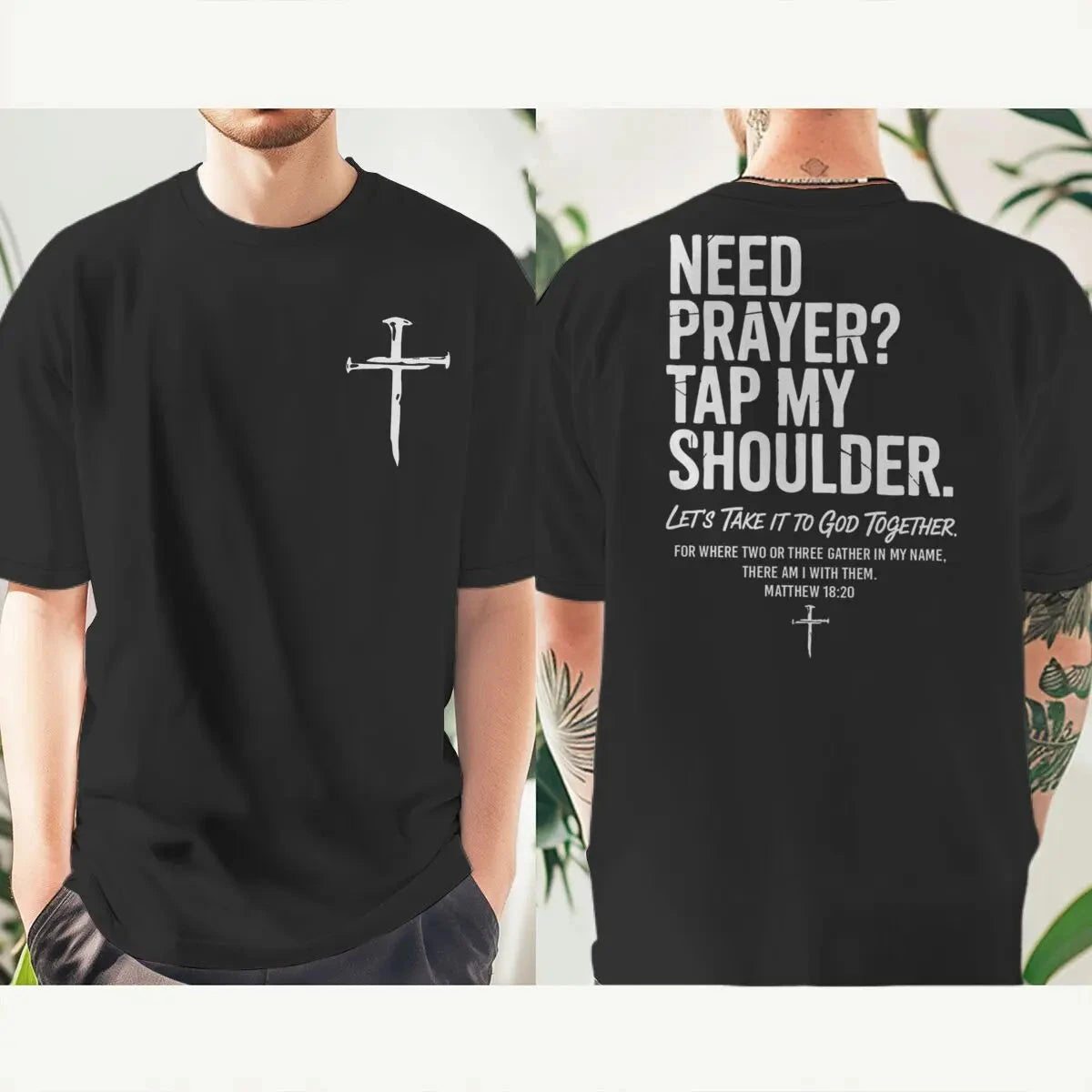 Need Prayer? Christian Faith T-Shirt – Vintage Jesus Streetwear for Men & Women by Creative Vault Marketplace