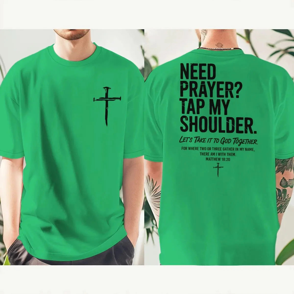 Need Prayer? Christian Faith T-Shirt – Vintage Jesus Streetwear for Men & Women by Creative Vault Marketplace