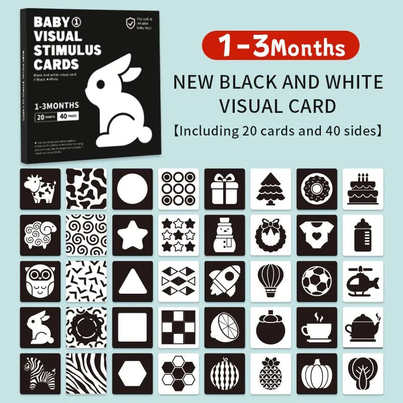 Black and red visual early education card for newborns, visual stimulation of color cognition, flashing new children's early edu by Creative Vault Marketplace