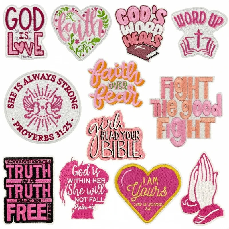 Express Your Passion with the God Faith Heart Embroidery Patch by Creative Vault Marketplace