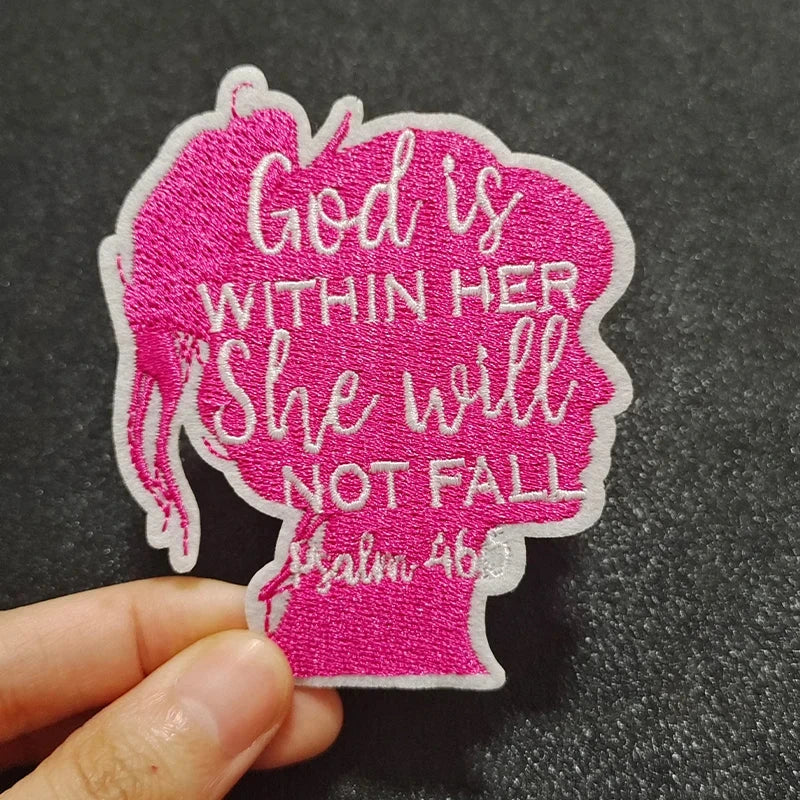 Express Your Passion with the God Faith Heart Embroidery Patch by Creative Vault Marketplace