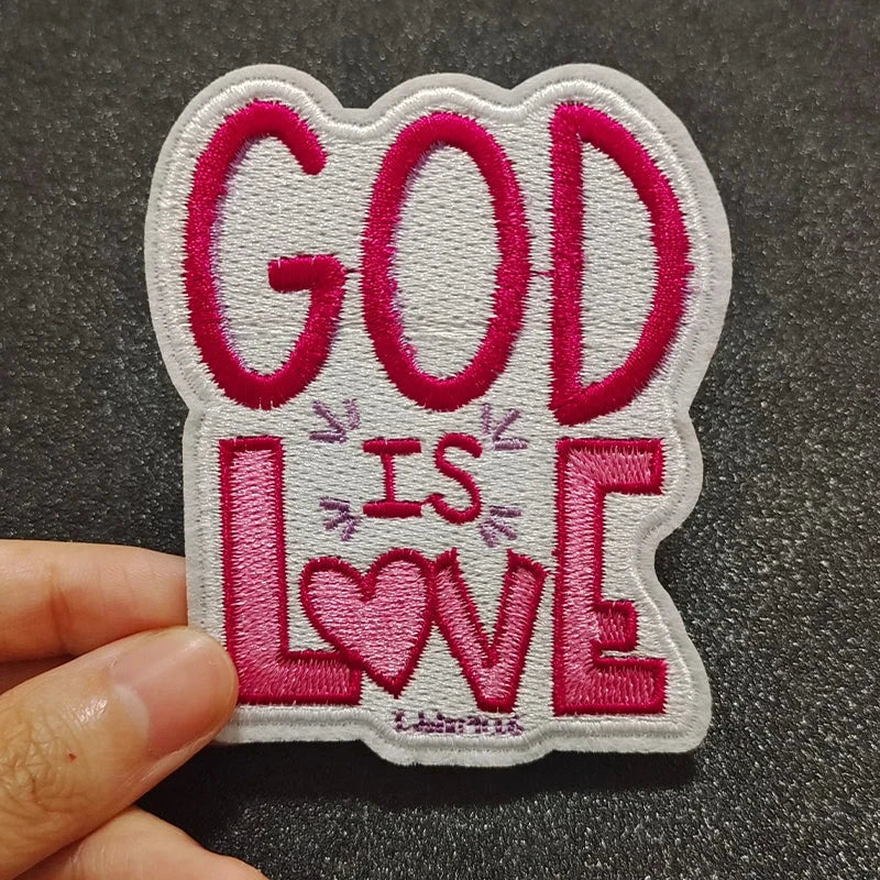 Express Your Passion with the God Faith Heart Embroidery Patch by Creative Vault Marketplace