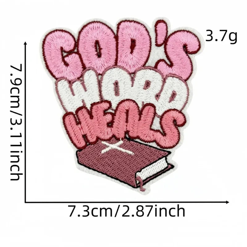 Express Your Passion with the God Faith Heart Embroidery Patch by Creative Vault Marketplace
