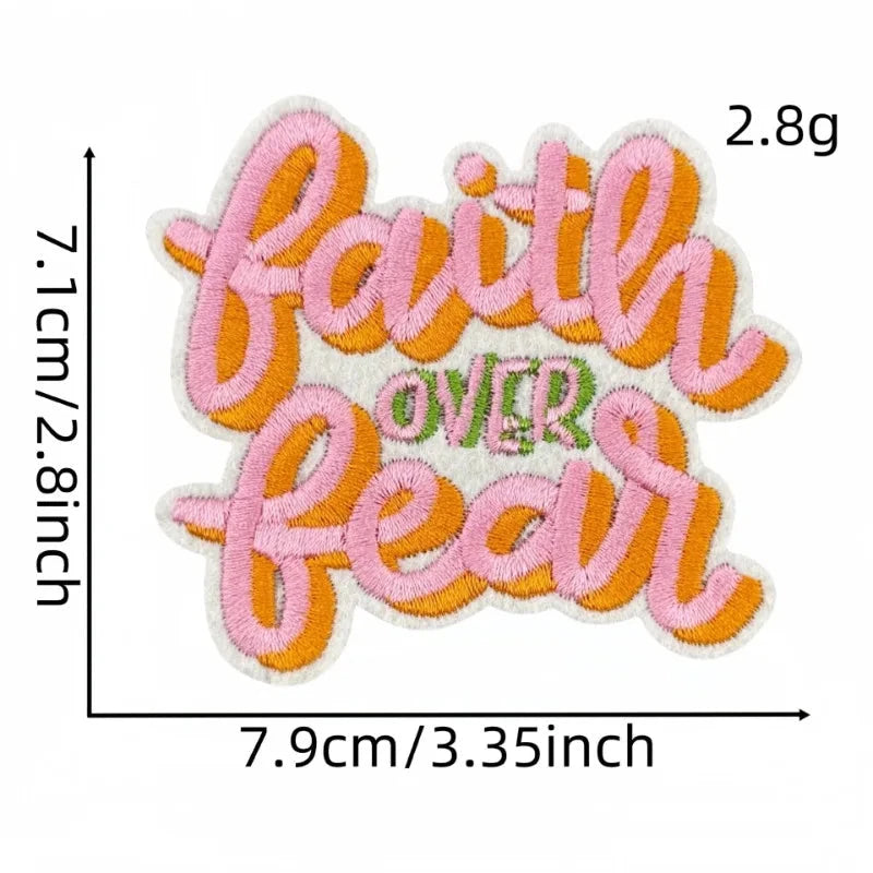 Express Your Passion with the God Faith Heart Embroidery Patch by Creative Vault Marketplace