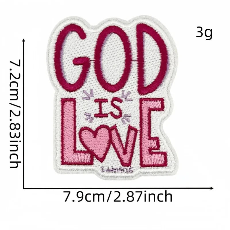 Express Your Passion with the God Faith Heart Embroidery Patch by Creative Vault Marketplace