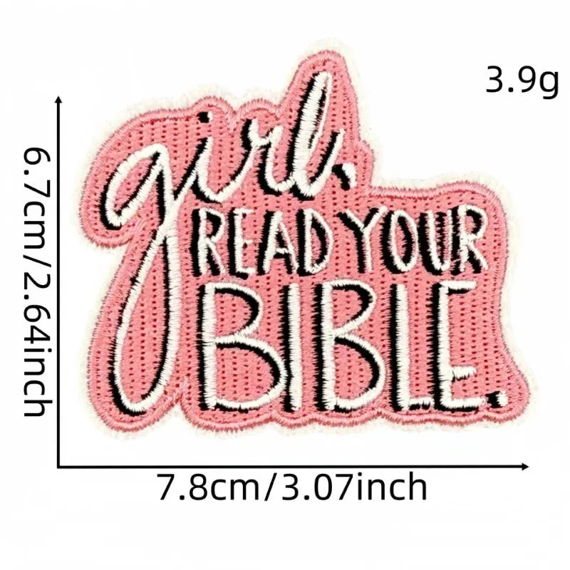 God Faith Pink Heart Embroidery Patch – Perfect for Personalizing Your Style by Creative Vault Marketplace