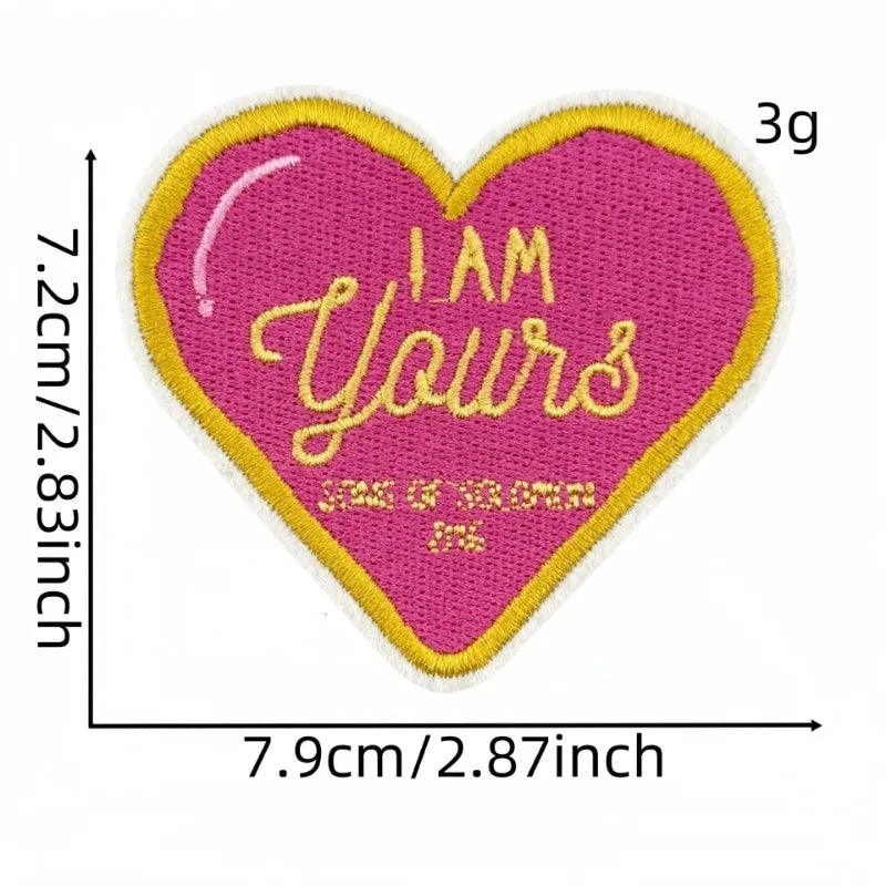 God Faith Pink Heart Embroidery Patch – Perfect for Personalizing Your Style by Creative Vault Marketplace
