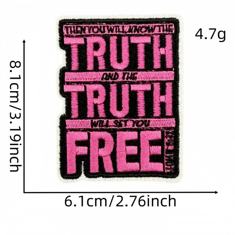 God Faith Pink Heart Embroidery Patch – Perfect for Personalizing Your Style by Creative Vault Marketplace