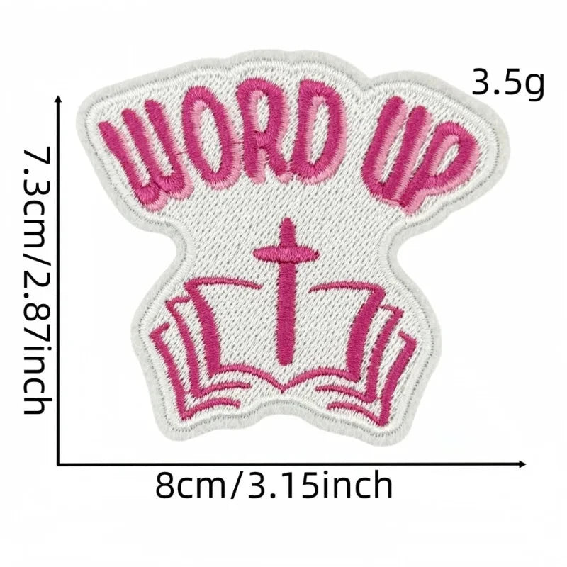 God Faith Pink Heart Embroidery Patch – Perfect for Personalizing Your Style by Creative Vault Marketplace