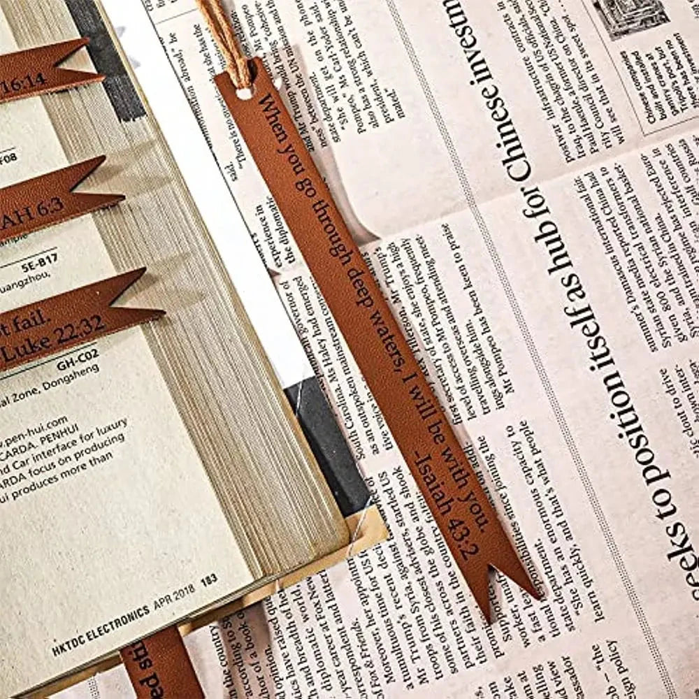 Transform Your Reading Experience with Inspirational Leather Bible Bookmarks by Creative Vault Marketplace