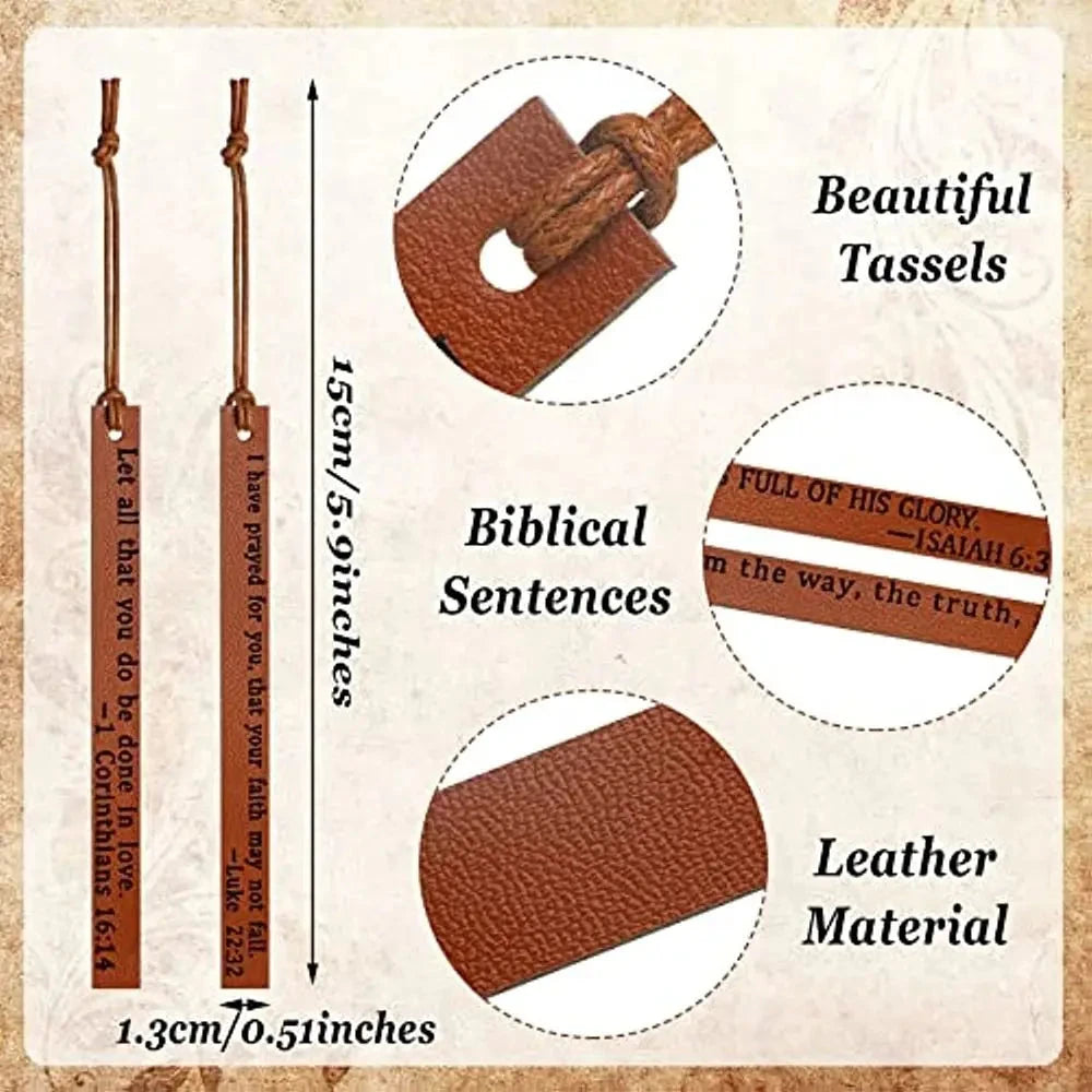 Transform Your Reading Experience with Inspirational Leather Bible Bookmarks by Creative Vault Marketplace