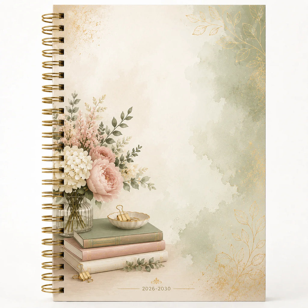 2026-2030 Monthly Planner Journal, A5 Spiral-Bound Life Organizer with Weekly & Monthly Views, Perfect for Work, School & Person by Creative Vault Marketplace