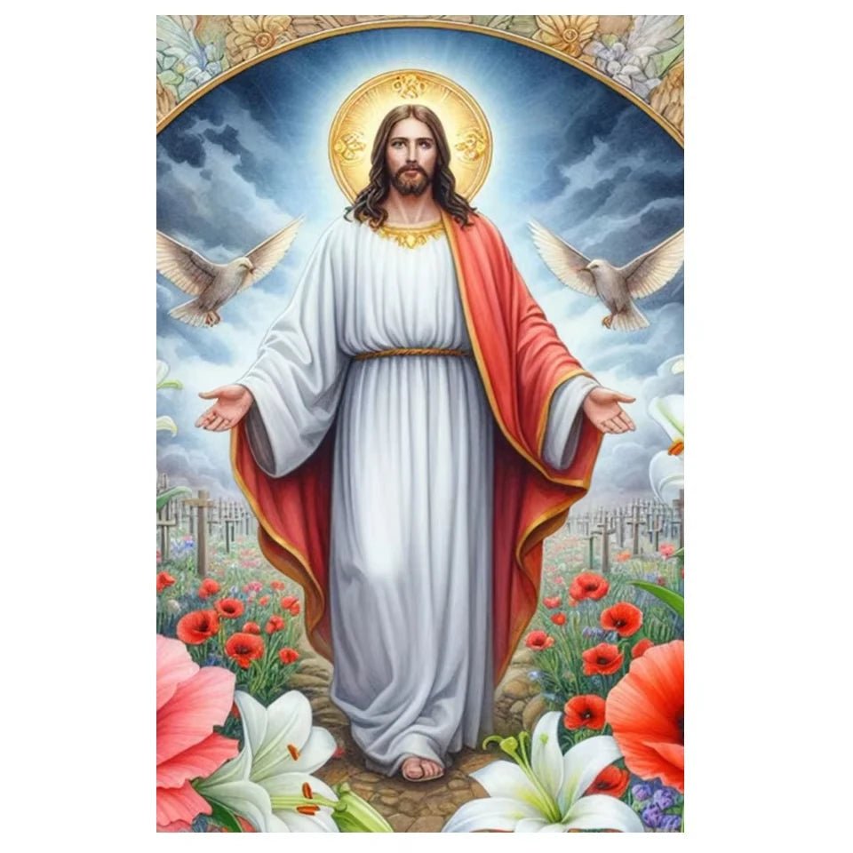 Jesus & Mary Sacred Canvas Wall Art by Creative Vault Marketplace