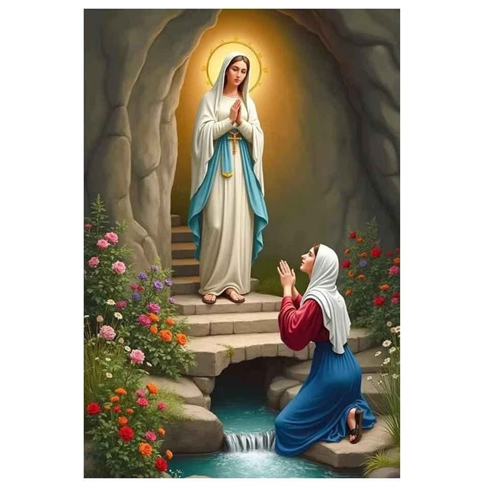 Jesus & Mary Sacred Canvas Wall Art by Creative Vault Marketplace