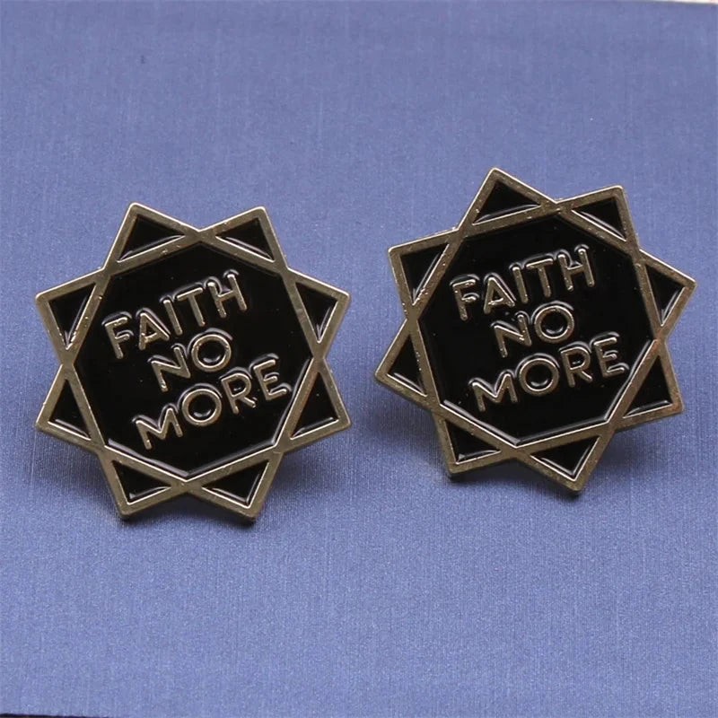 Faith No More Enamel Star Brooch - A Stylish Accessory for Every Fan by Creative Vault Marketplace