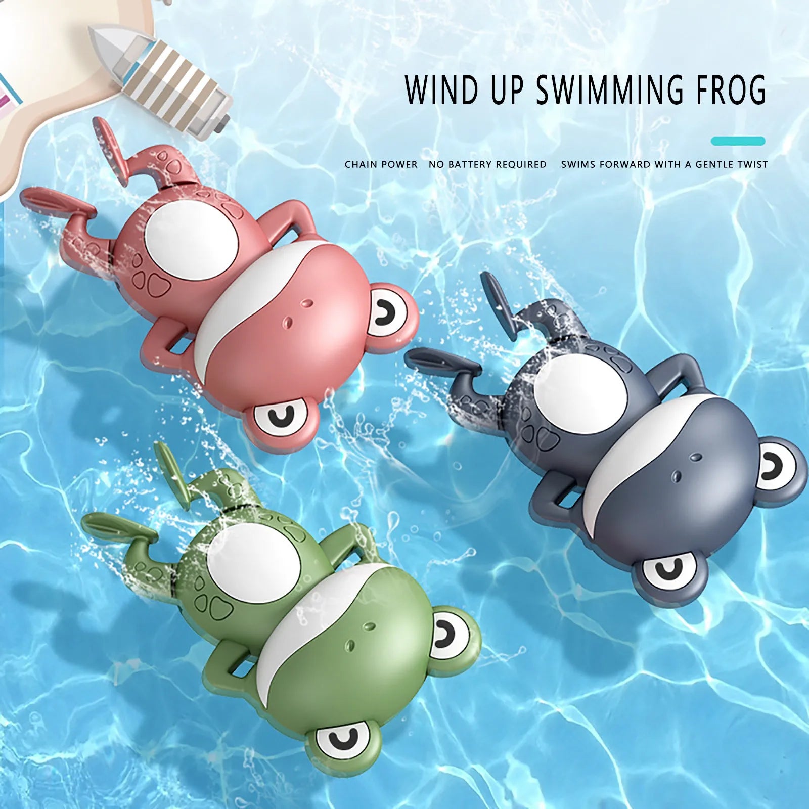 Bath Toys for Children New Baby Bath Swimming Bath Toy Cute Frogs Clockwork Baby Bath Toy Brinquedos Infantil игрушки для детей by Creative Vault Marketplace