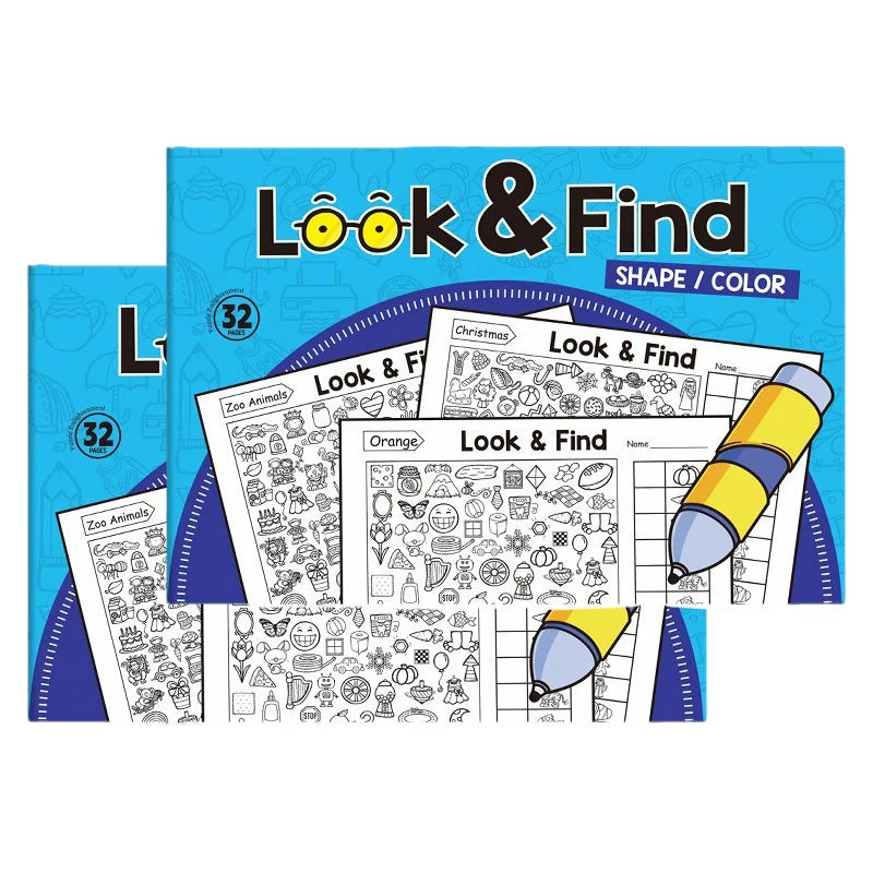 Children's Search for Items Game, Enhance Visual Perception, Fun Coloring Book, Focus and Attention, Handwriting Exercise Book by Creative Vault Marketplace