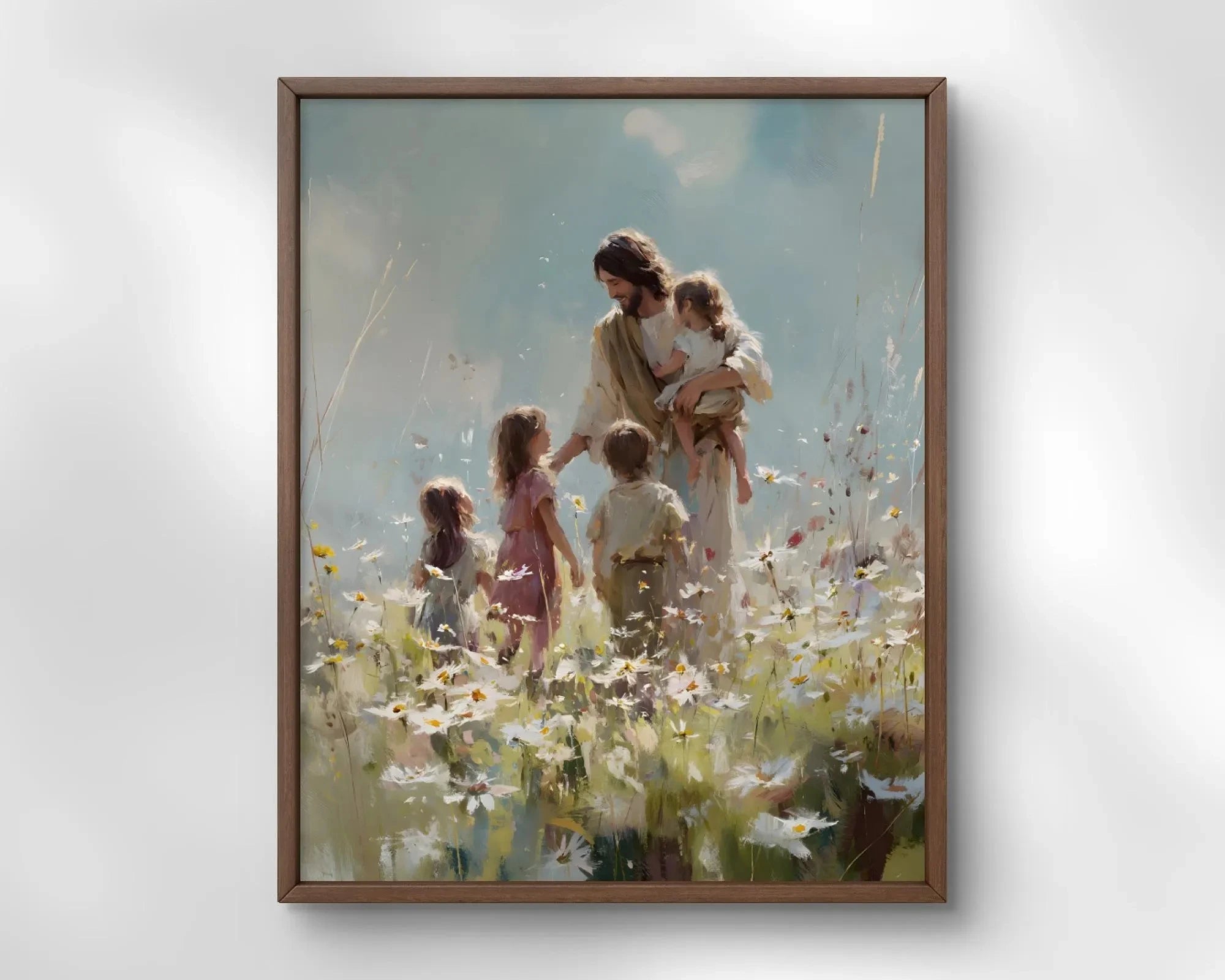 Jesus Teaching . Print. Christian Wall Art For Home. Faith Art Illustration. Bible Print Decor by Creative Vault Marketplace