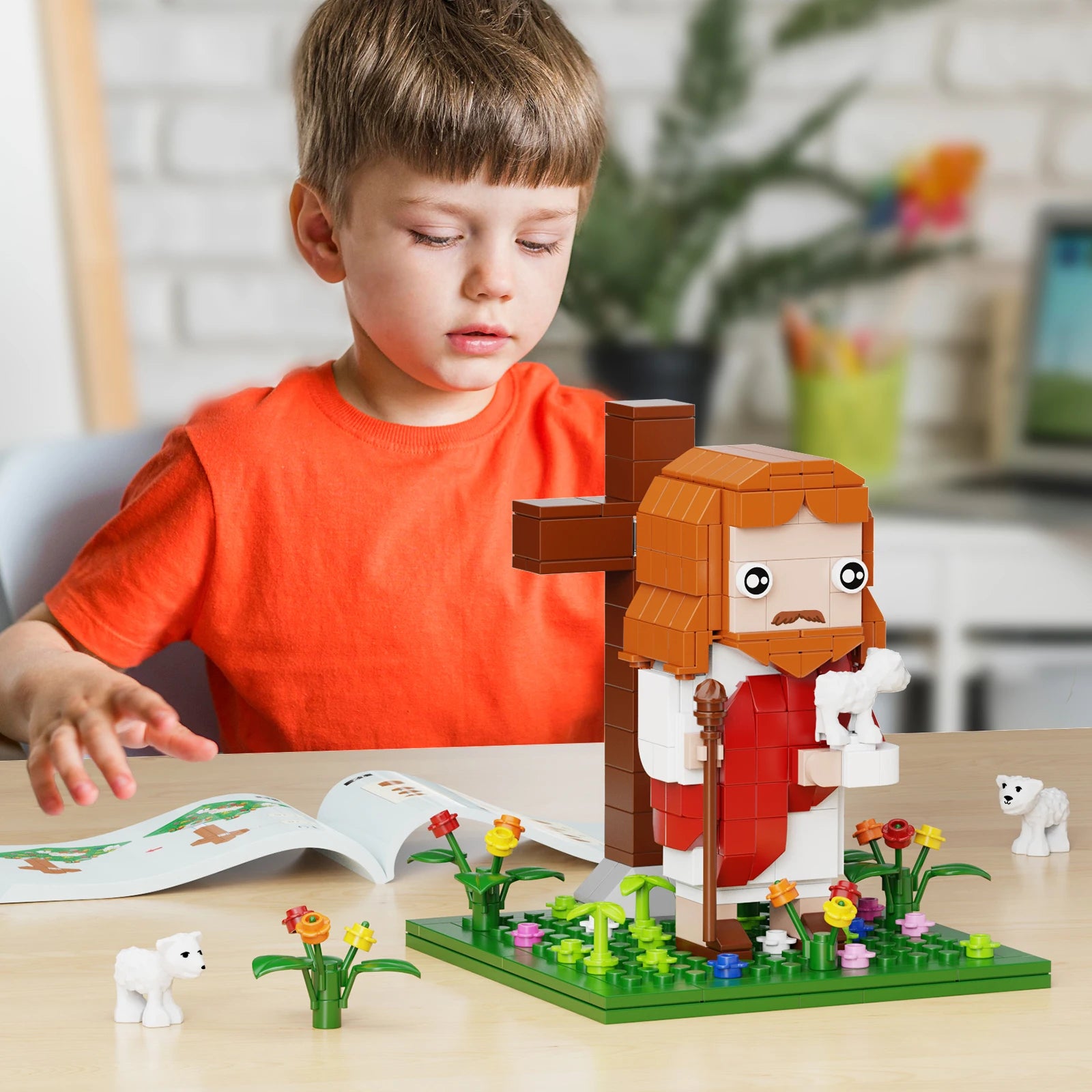 NEW Jesus Building Blocks Set Crucifixion Godfather Toys Ideas God's Faith Model (324 PCS） by Creative Vault Marketplace