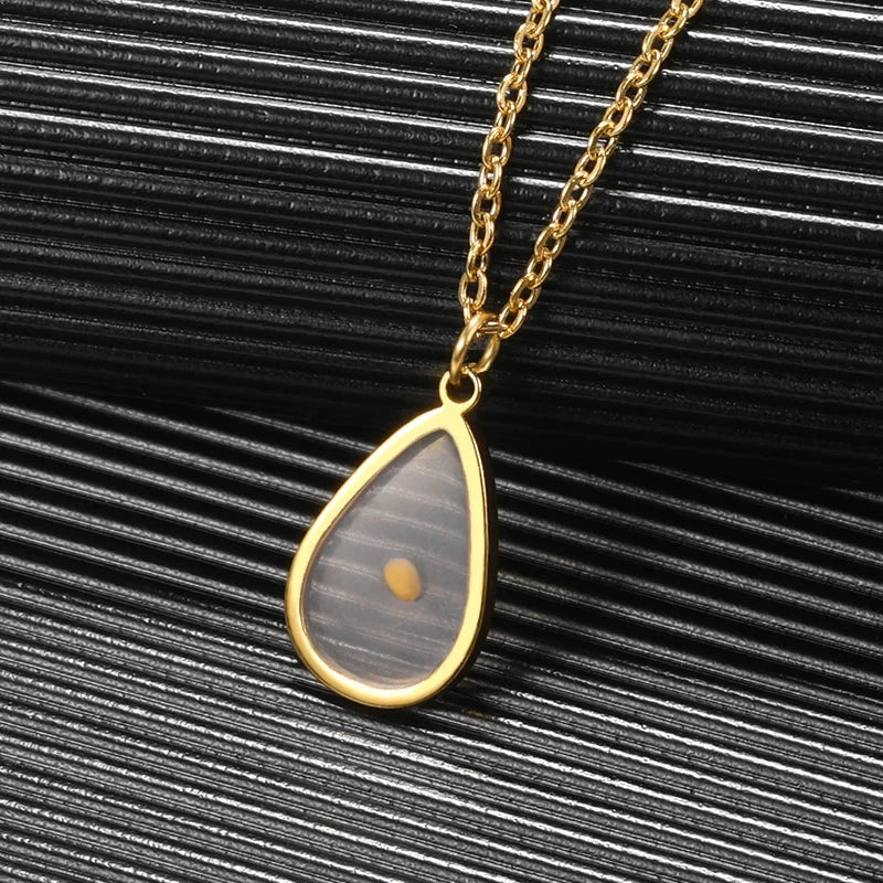 Faith Over Fear Acylic Mustard Seed Necklace Stainless Steel Mountain Necklace For Christian Inspirational Jewelry Gift by Creative Vault Marketplace