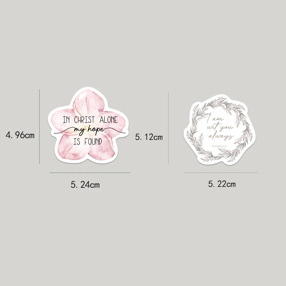 50pcs Jesus Christian Stickers Religious Bible Faith Stickers Cross Wisdom Words Stickers for Christian Easter Gifts for Kids by Creative Vault Marketplace