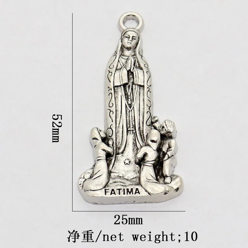 Catholic Christian Religious Icon Saint Fatima Virgin Jewelry Necklace Car Exquisite Key Chain Pendant Key Chain Wholesale by Creative Vault Marketplace