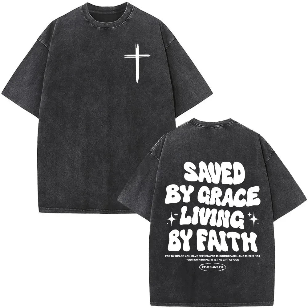 Faith Over Fear T-Shirt - Vintage Casual Tee for Men and Women by Creative Vault Marketplace