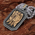 Religious Guard Archangel St. Michael Necklace Christian Faith Amulet Pendant Stainless Steel Gold Color Jewelry for Lover Gift by Creative Vault Marketplace