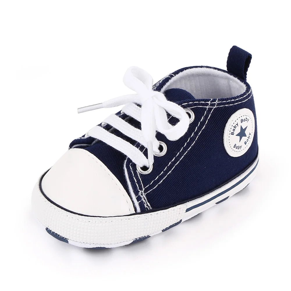 Spring New Baby Shoes Boy and Girl Classic Canvas Casual Sneakers Soft Sole Non-Slip Walking Newborn Toddler Shoes First Walkers by Creative Vault Marketplace
