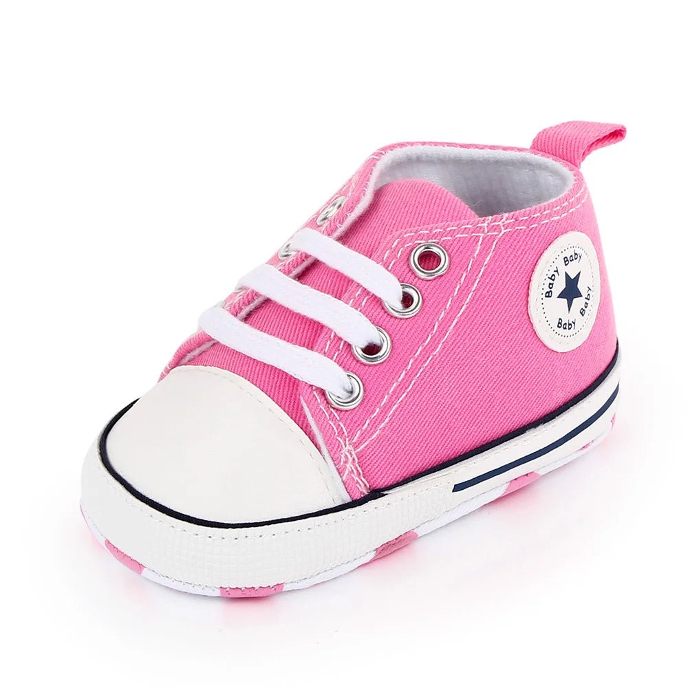 Spring New Baby Shoes Boy and Girl Classic Canvas Casual Sneakers Soft Sole Non-Slip Walking Newborn Toddler Shoes First Walkers by Creative Vault Marketplace