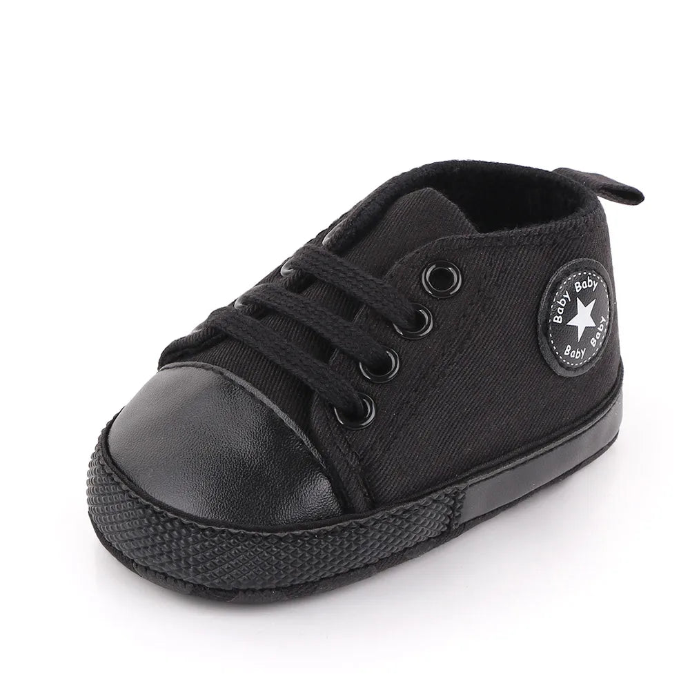 Spring New Baby Shoes Boy and Girl Classic Canvas Casual Sneakers Soft Sole Non-Slip Walking Newborn Toddler Shoes First Walkers by Creative Vault Marketplace