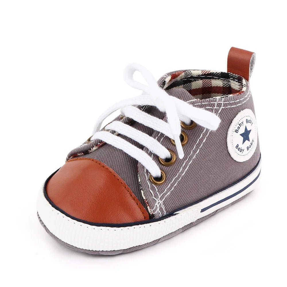 Spring New Baby Shoes Boy and Girl Classic Canvas Casual Sneakers Soft Sole Non-Slip Walking Newborn Toddler Shoes First Walkers by Creative Vault Marketplace