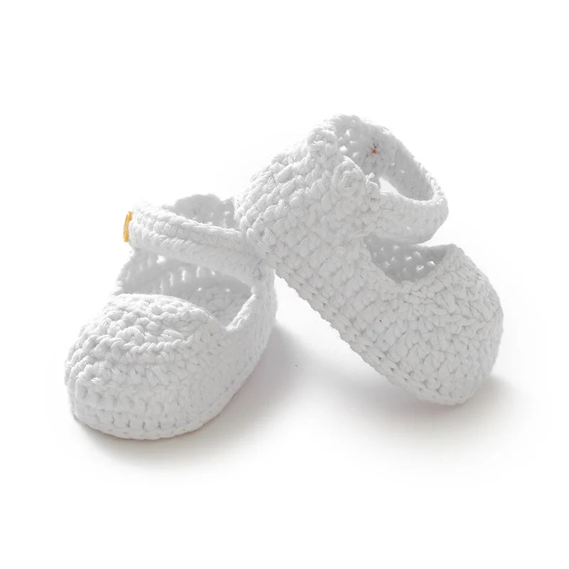 Newborn Baby Girl Shoes 0-1Y Fashion Pure Color Knit Infant Anti-Slip Soft Soled First Walkers Children Winter Walking Prewalker by Creative Vault Marketplace